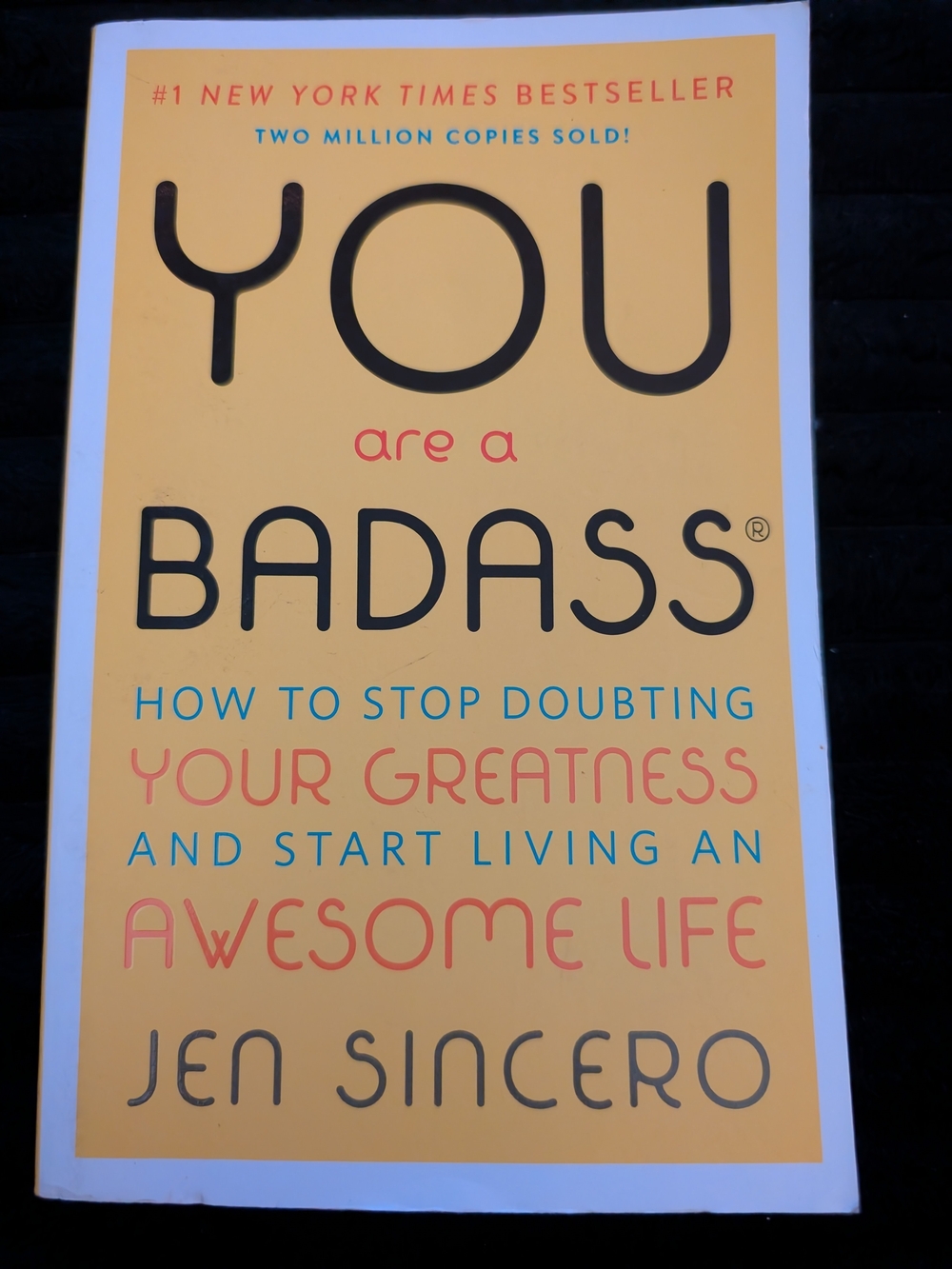 You Are a Badass Wall Art Print - Yellow/Orange